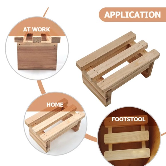 Wooden Low Stool Child Portable Toddler Bed Step Stools Adults - Picture 2 of 2